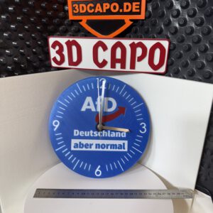 Wanduhr mit AfD-Slogan - für Überzeugte
