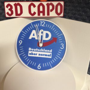 Statement Wanduhr | AfD Design | Deutschland. Aber normal. | Kein Mainstream!