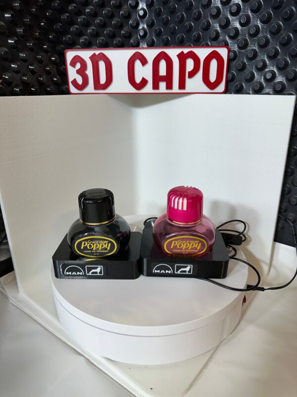 Halter mit LED Beleuchtung für Poppy Duftspender LKW Poppyhalter Truck Flacon - LKW Kabine
