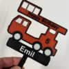 Torten Topper - Feuerwehr - Geburtstagstorte Schild für Torte - individualisierbar – Bild 3