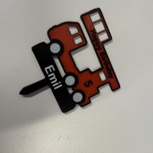 Torten Topper - Feuerwehr - Geburtstagstorte Schild für Torte