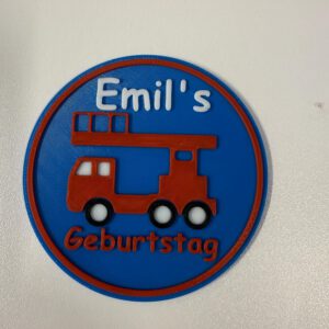 Glasuntersetzer - Feuerwehr - Kindergeburtstag - Untersetzer 5 Stück