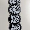 VW Skull Glasuntersetzer-Set (5 Stk. + Halter) Totenkopf - Volkswagen – Bild 3