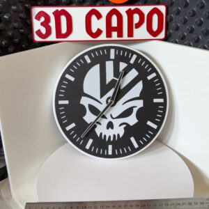 VW - Wanduhr - Volkswagen Skull Logo individuell VW Logo Uhr